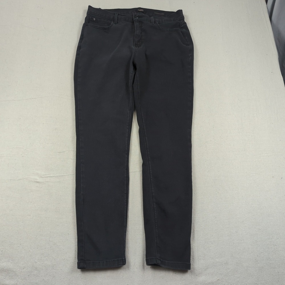 Curve Appeal Jeans Weomens 14 32 Black Essential Skinny High Rise Stretch